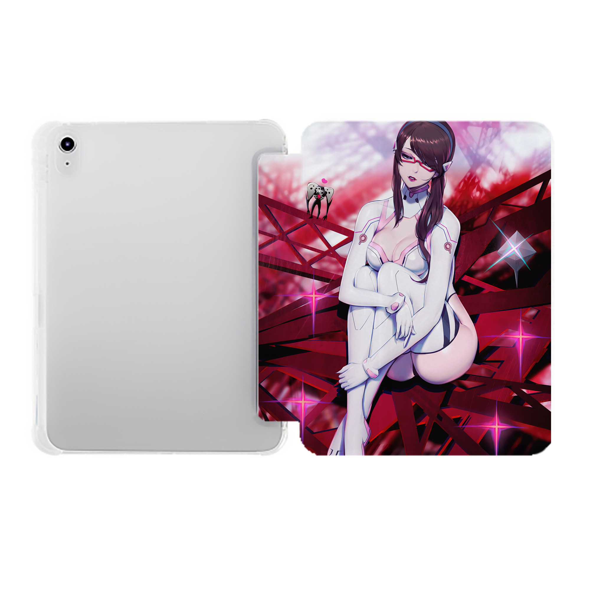 （画像用） EVA 新世紀エヴァンゲリオン IPad ケース ペン収納付き 三つ折りスタンド PUレザー×シリコン 対応機種9.5/10.5/10.9インチ